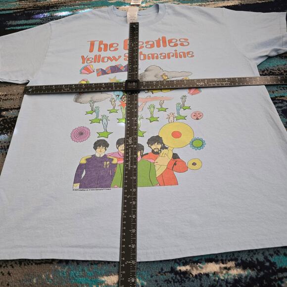 NWT Men's Licensed Junk Food Baby Blue Beatles Yellow Submarine Group Tee Size L - Picture 5 of 9